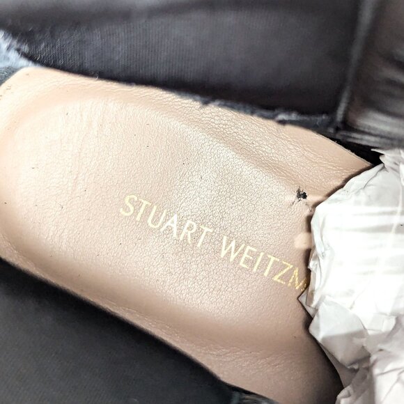 Stuart Weitzman Wmn City Buckle Stretch Panel Black Buckle Ankle Dress Boots 9 - Picture 7 of 10